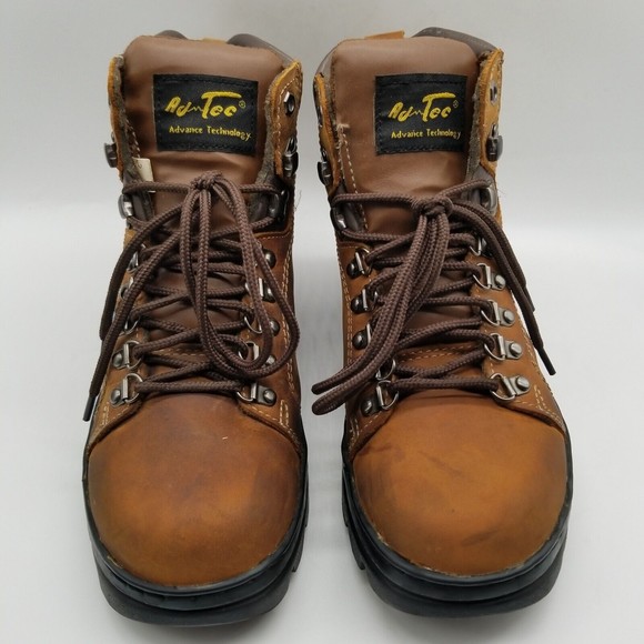 AdTec Women 6" Steel Toe Work Boots Lace Up Brown Leather 9.5 - Picture 2 of 8
